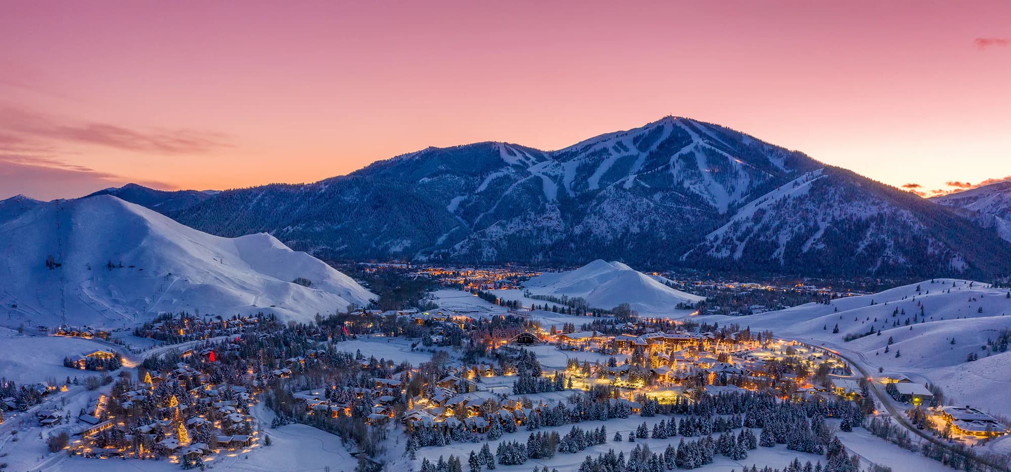 Evening light over the Sun Valley area